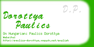 dorottya paulics business card